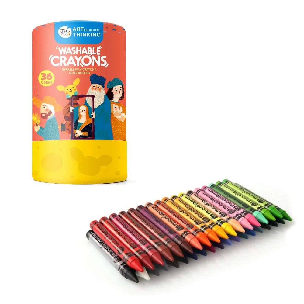 Jar Meló – Wax Crayons Washable – 36 Colours_0