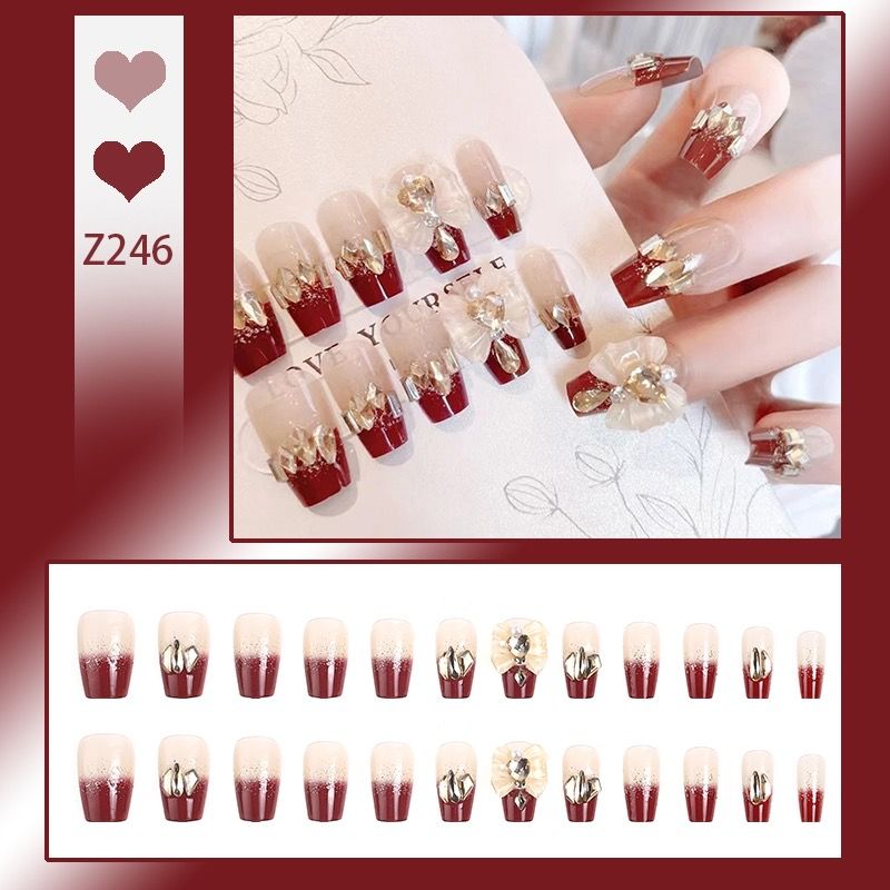 🛒  เล็บปลอม พสจีน พร้อมกาวติดเล็บ + ตะไบจิ๋วว 💗🇨🇳_12