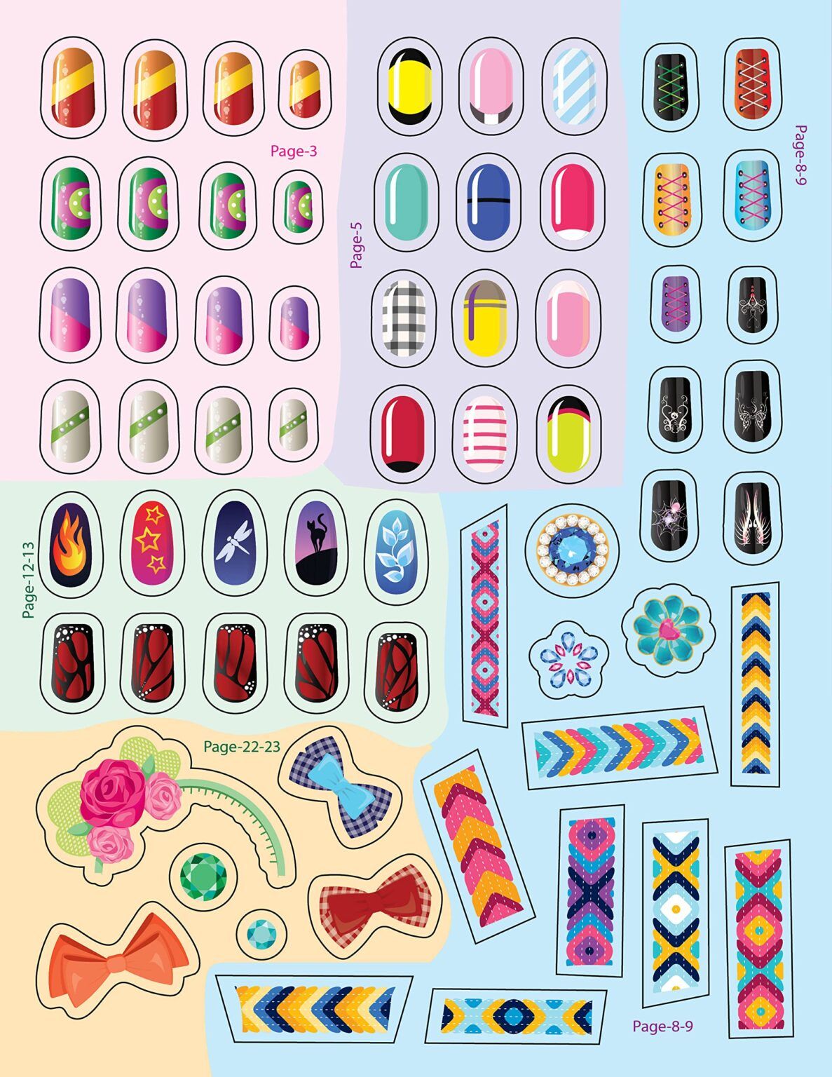 Nail art and hairstyle activity book_6