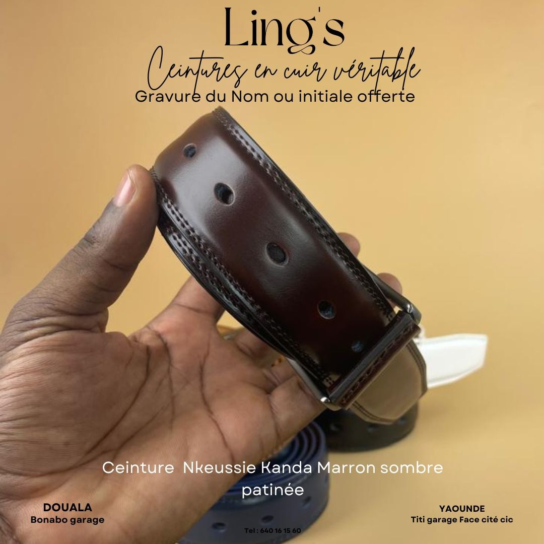 Ceinture en cuir Nkeussie noire_2