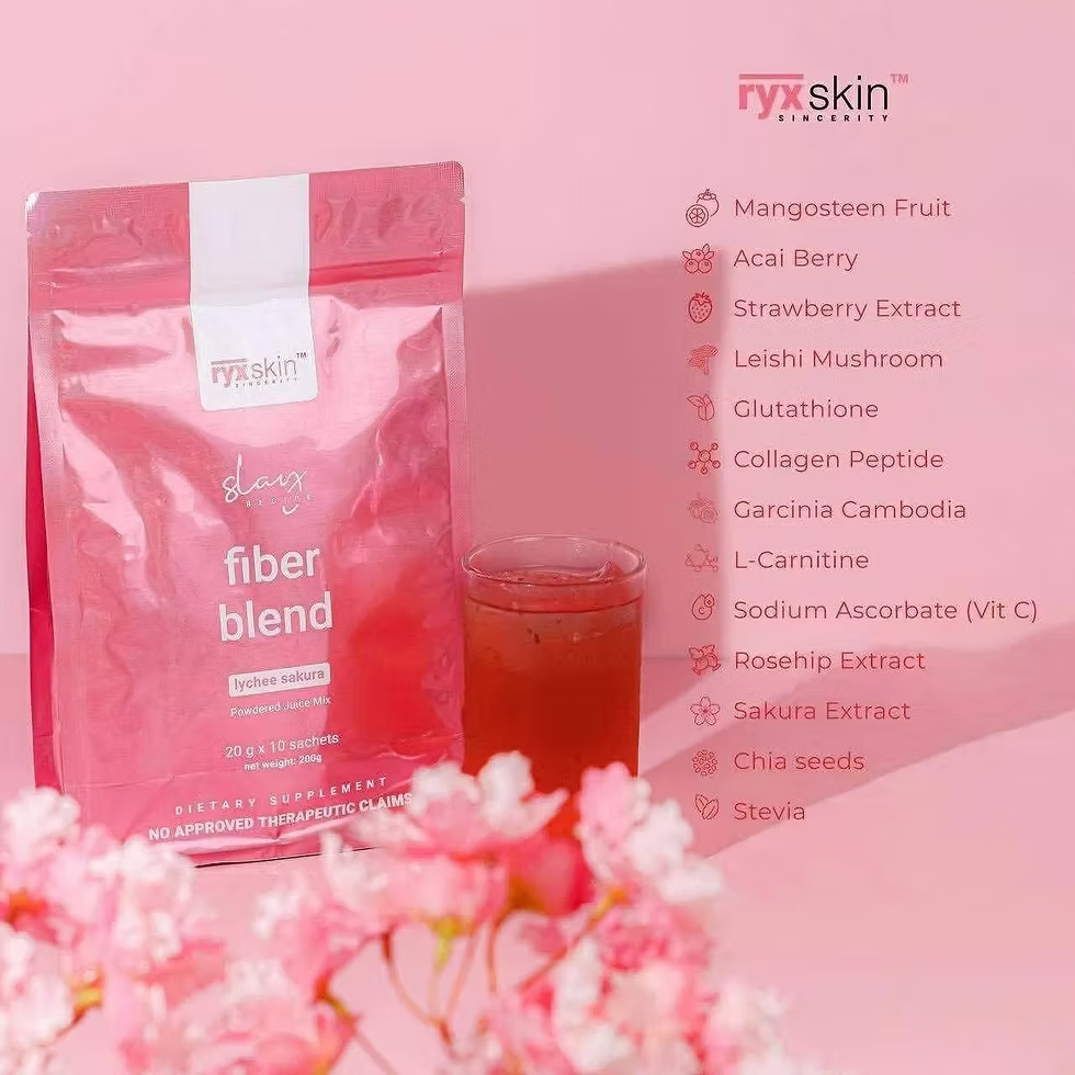 RyxSkin Sincerity Fiber Blend Lychee Sakura - 10 Sachets_1