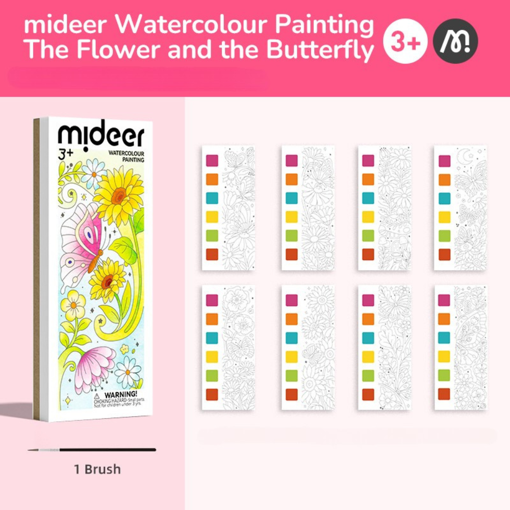 Mideer On the go Watercolour Painting - The Flower And The Butterfly_0