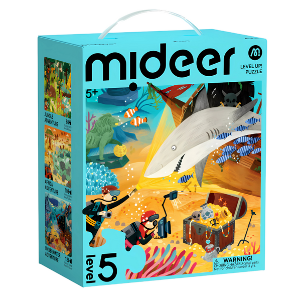 Mideer 3-in-1 Level 5 Puzzle Set: Wonderful Adventure (88-126pcs)_0