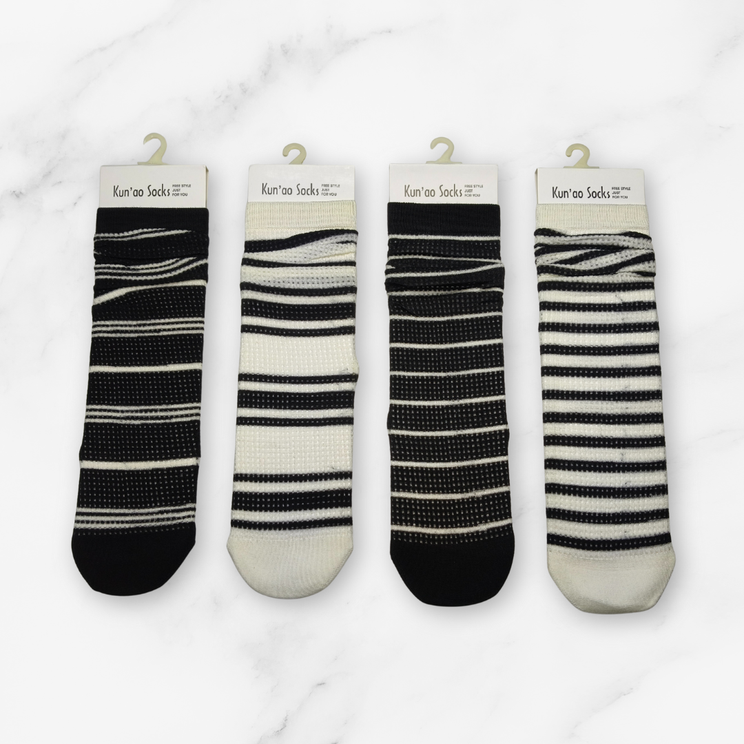 [10094] - 2 Pairs Women’s Bamboo High-Cut Crew Socks – Soft, Breathable & Eco-Friendly Comfort _1