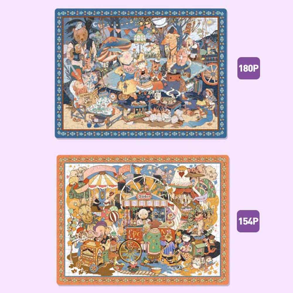 Mideer 2-in-1 Level 6 Puzzle Set: Forest Fantasy (154-180pcs)_2