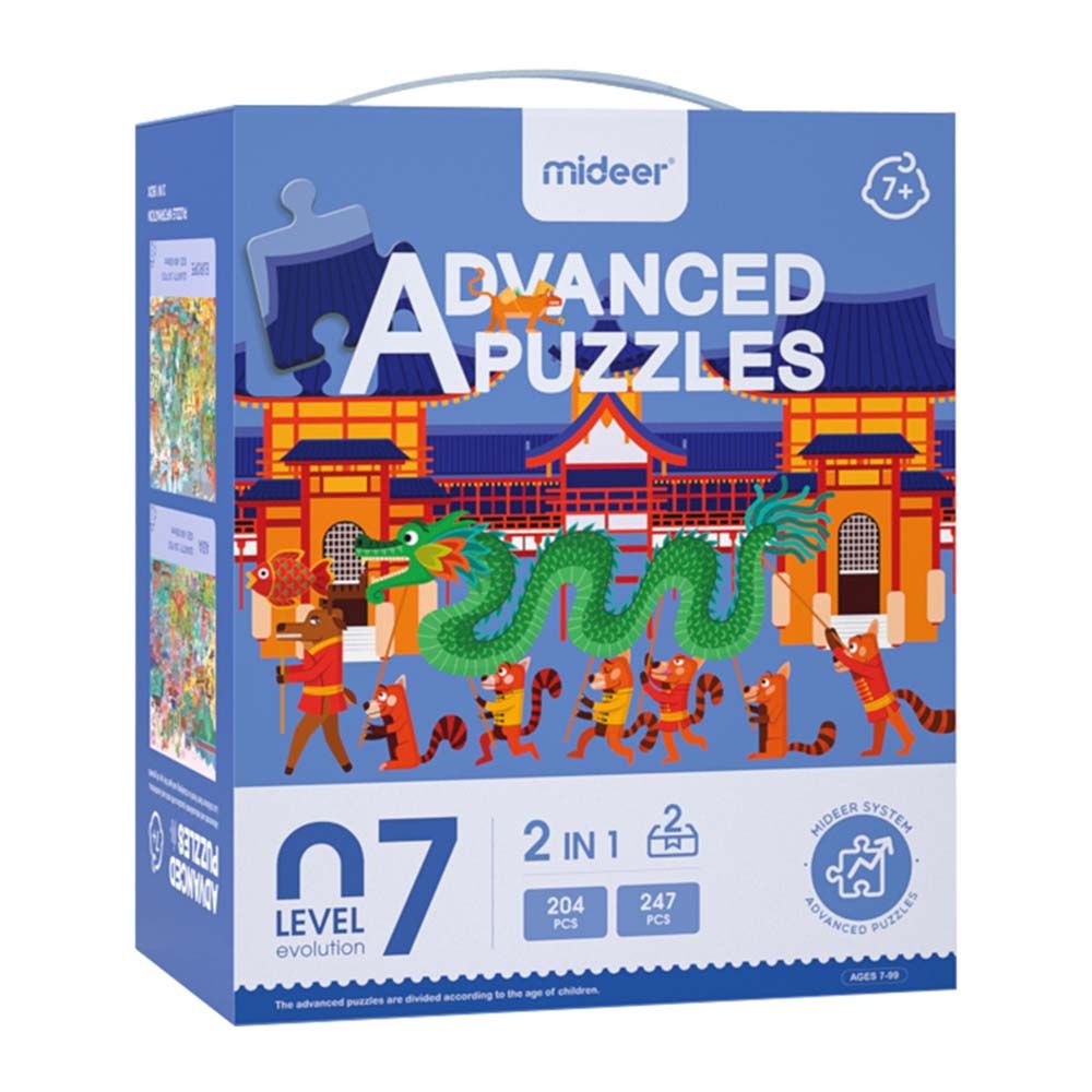 Mideer 2-in-1 Level 7 Puzzle Set: Human Geography (204-247pcs)_0