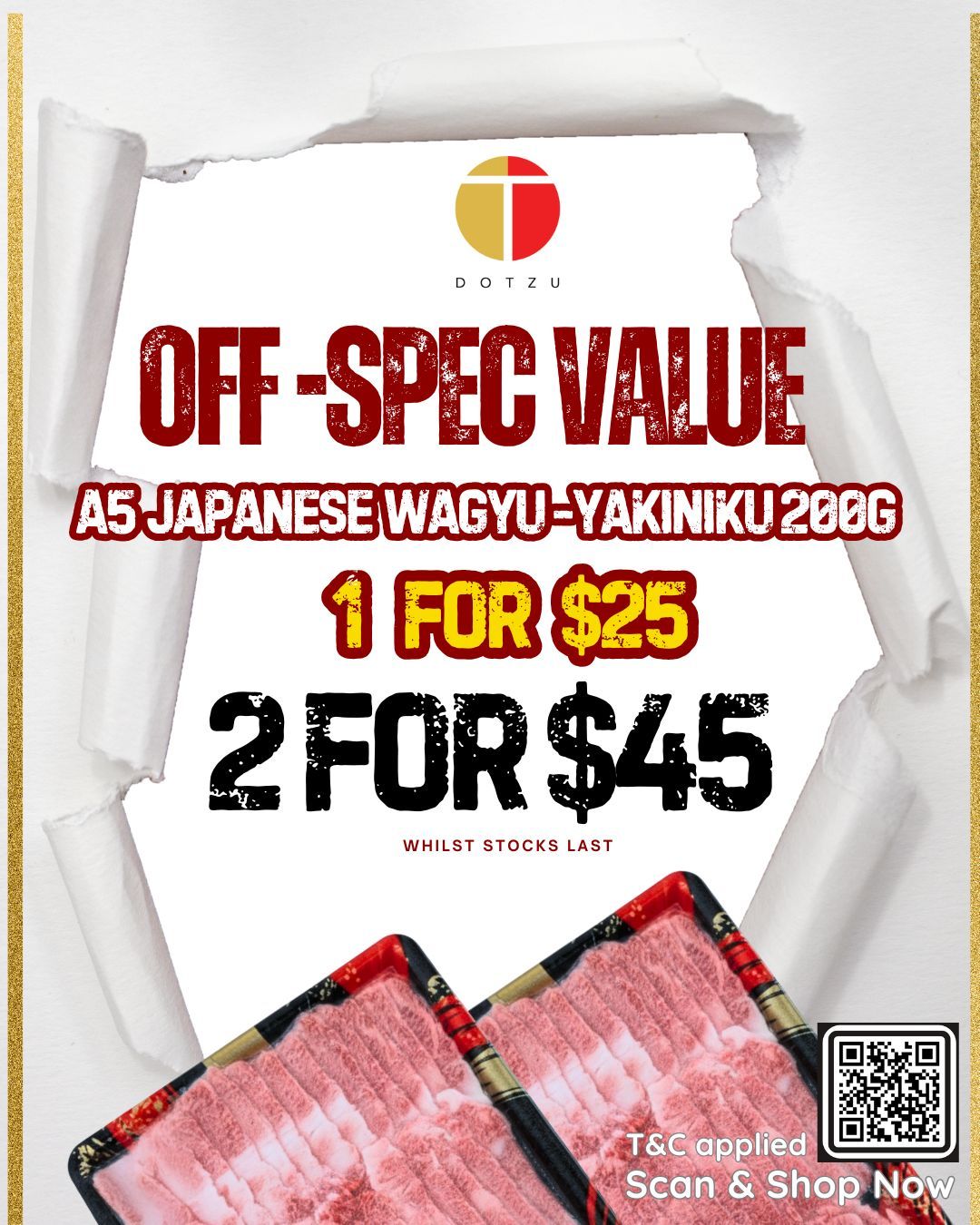 [Off-Spec Value] Japanese A5 Wagyu Yakiniku 200g_0
