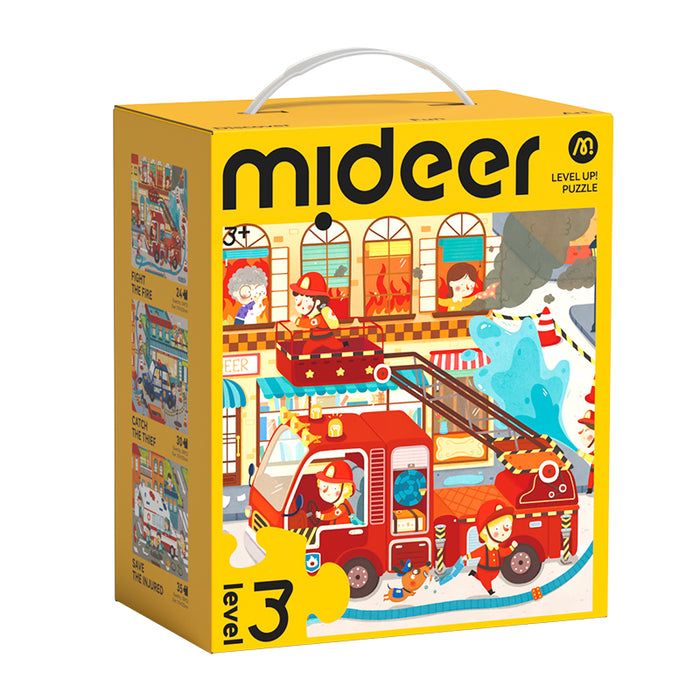 Mideer 3-in-1 Level 3 Puzzle Set: Busy Rescue Team (24-35pcs)_0