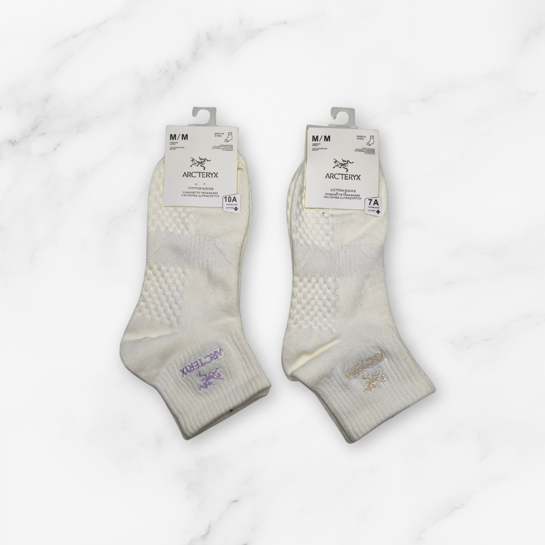 [10196] - 2 Pairs Women’s High-Cotton Crew Socks – Cushioned, Antibacterial & Sweat-Absorbing _3