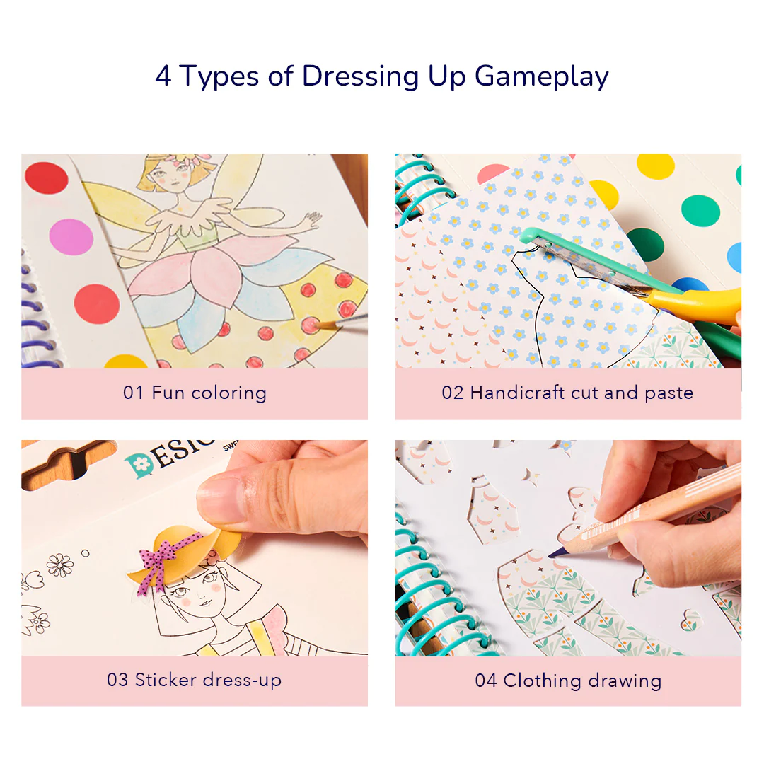 Mideer Little Designer Arts & Crafts Book Set - Princess Ballet_3