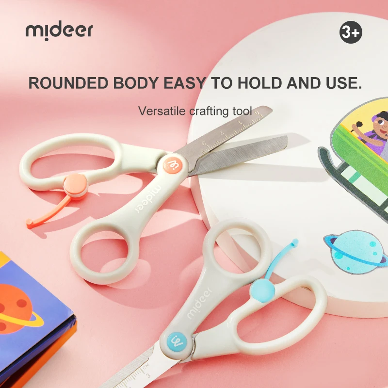 Mideer Ergonomic Craft Scissors - Pink or Blue_0