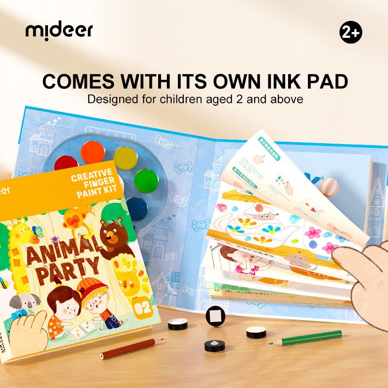 Mideer Creative Finger Paint Kit - Animal Party_3
