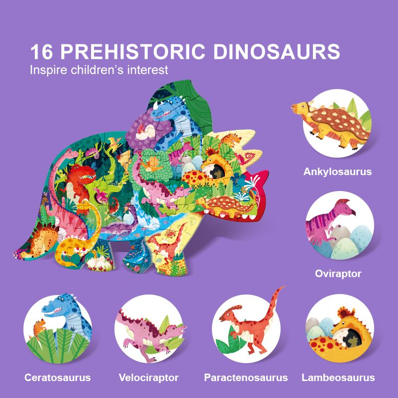 Mideer Large Puzzle - Happy Dinosaur Valley (48pcs)_3