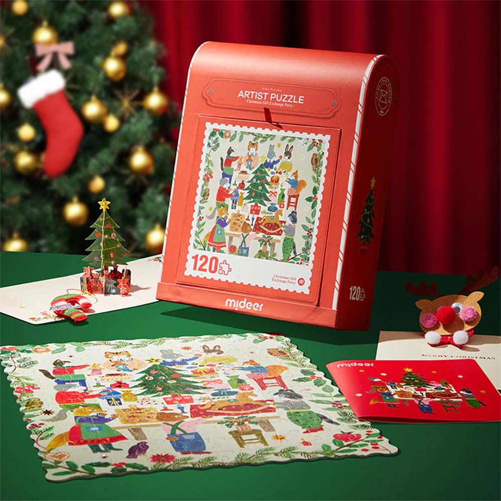 Mideer Christmas Puzzle Gift Box (120pcs)_0