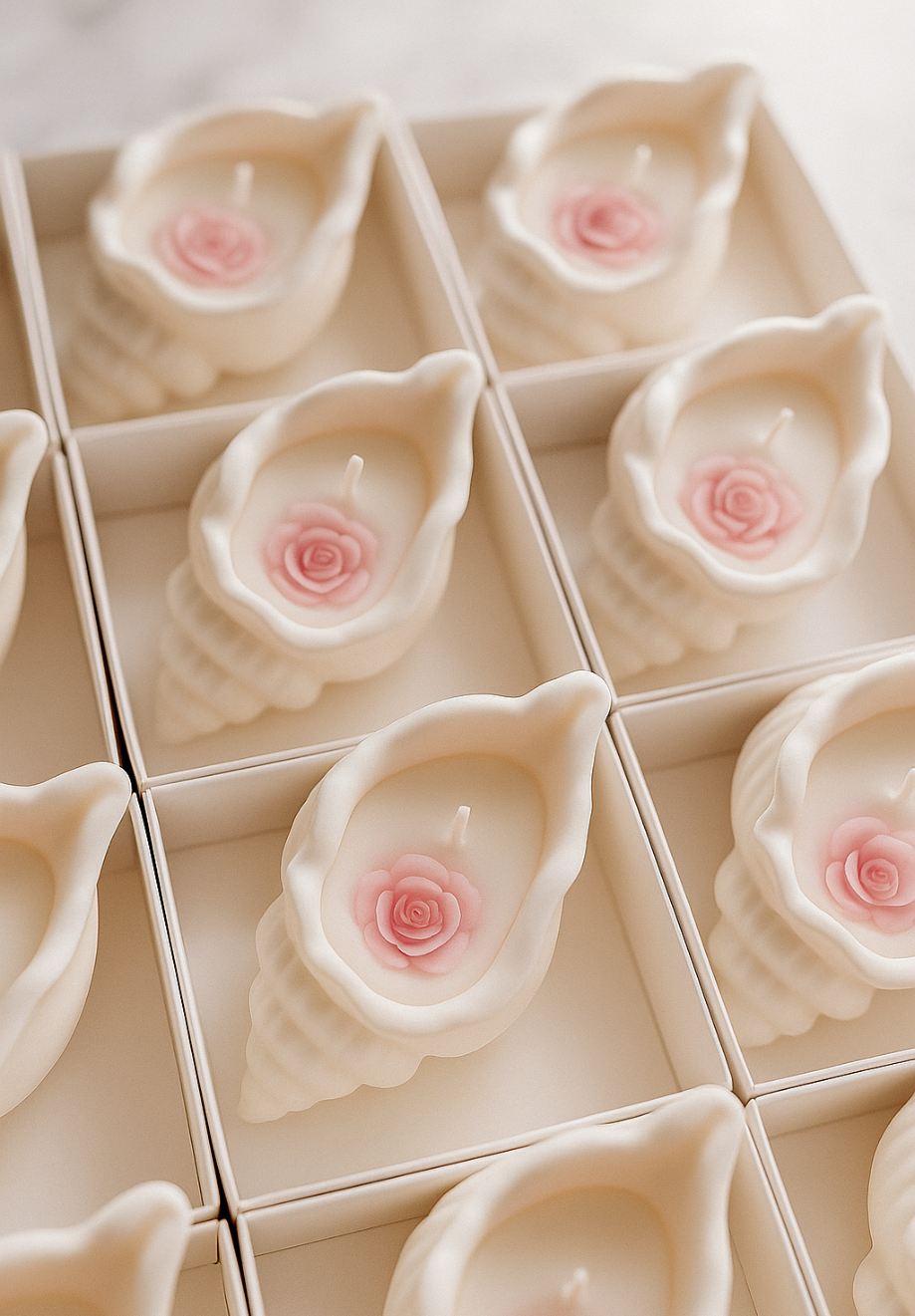 Seashell Candle Wedding Favours_0