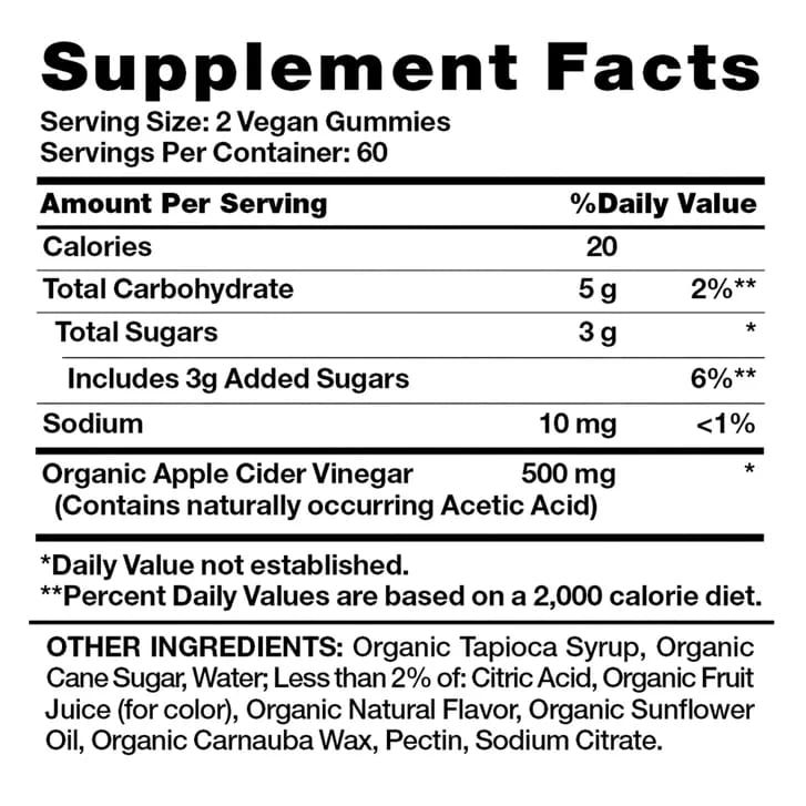 Nature's Truth USDA Organic Apple Cider Vinegar 500 mg., 120 Gummies_4
