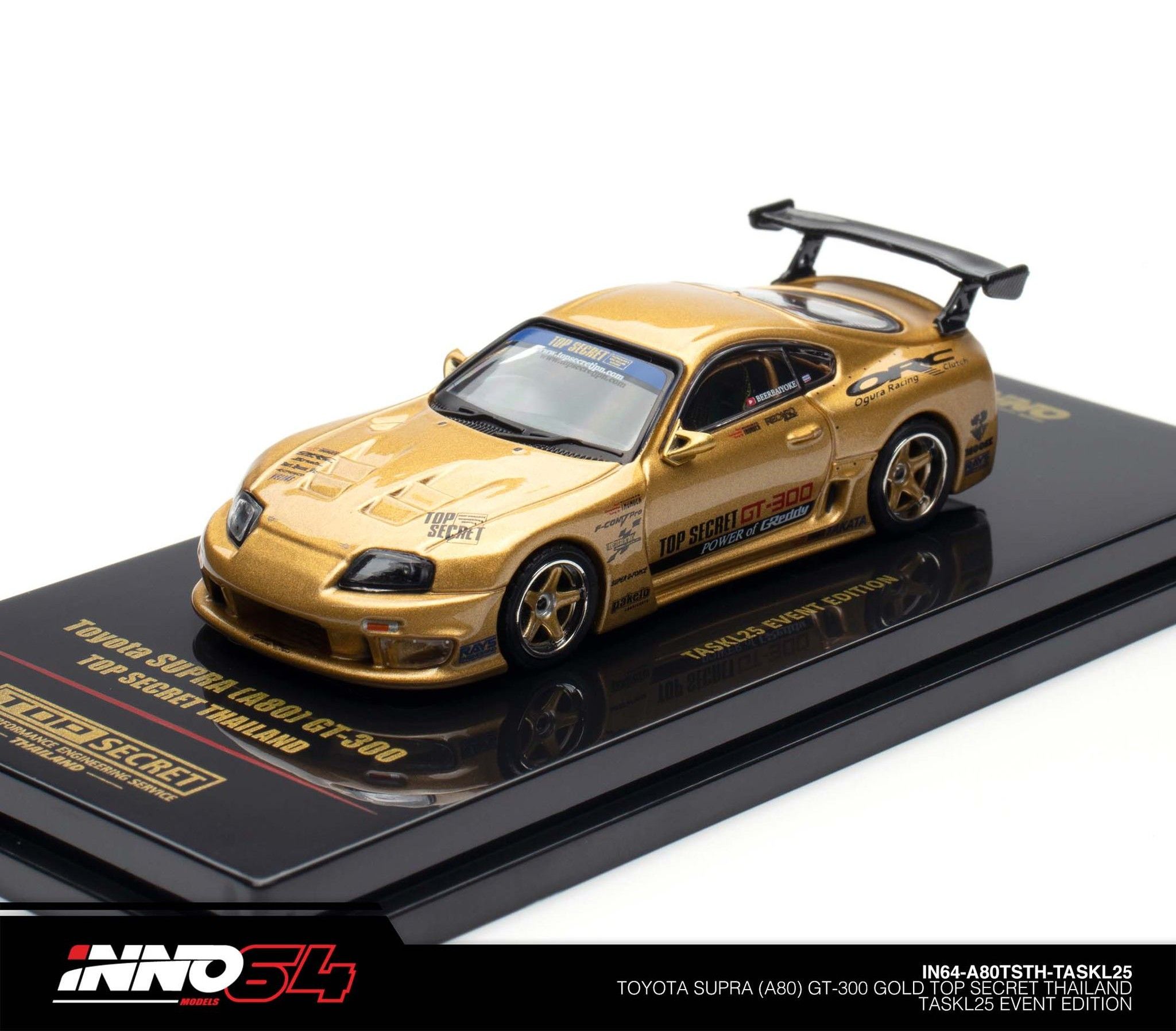 INNO MODEL 1/64 SUPRA (A80) GT-300 TOP SECRET THAILAND - GOLD TASKL25 EVENT EDITION_7