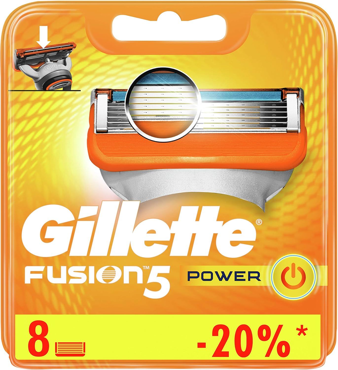 Gillette Fusion5 Power Men's Razor Blade Refills, 8 Count_0