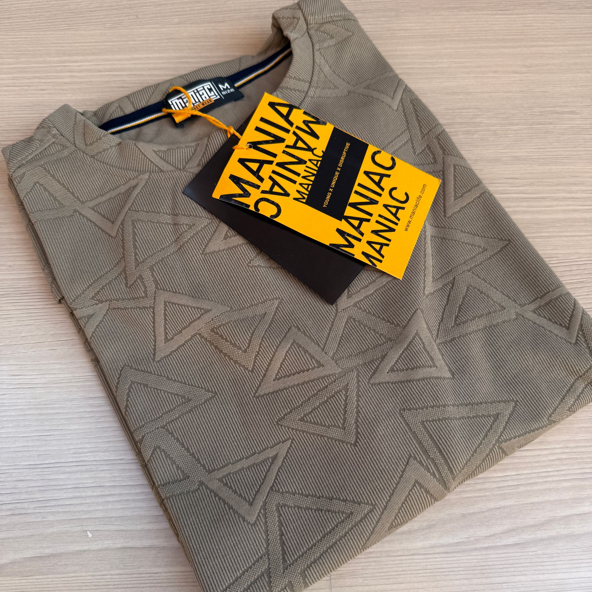 MANIAC T- SHIRTS -  LIGHT BROWN _1