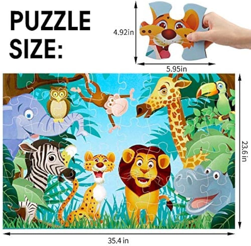 Jumbo floor puzzle - Animals (45pcs)_2