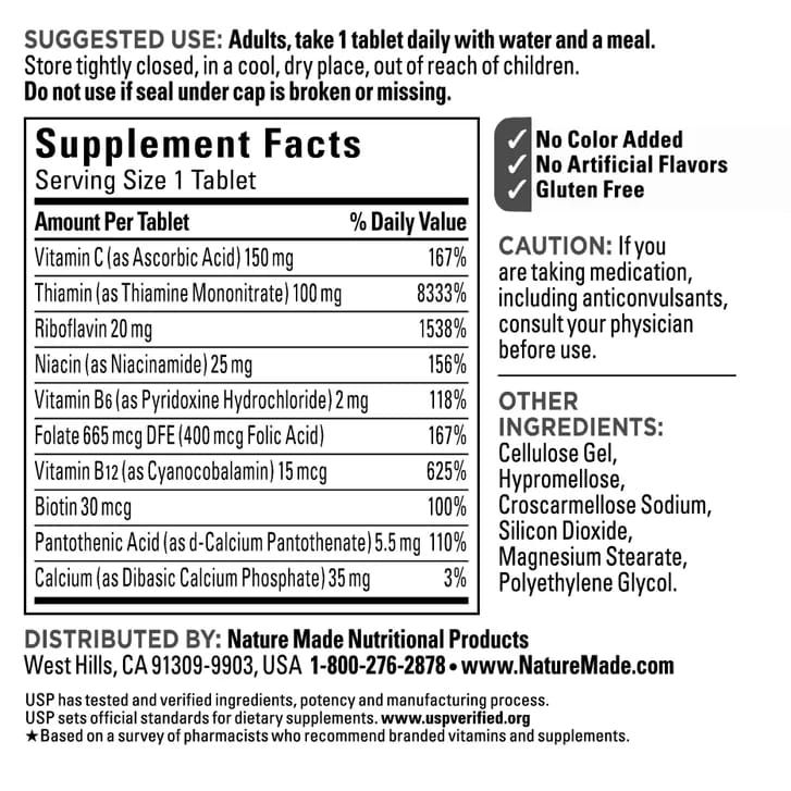 Nature Made - Super B-Complex with C Tablets_2
