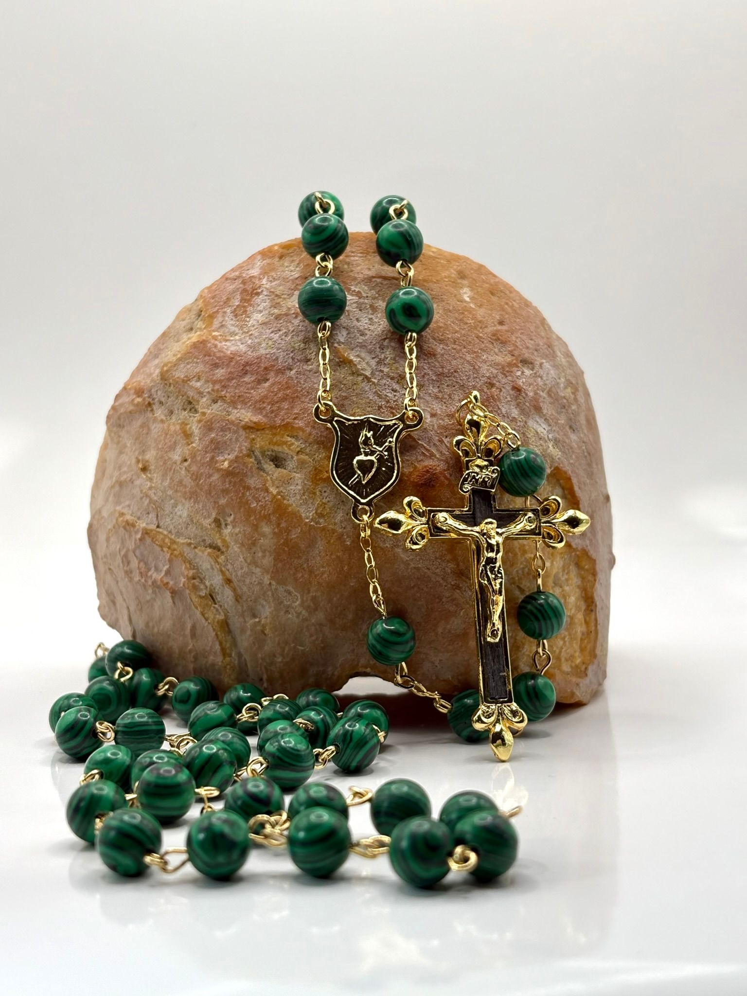 Rosario de Malaquita de 8mm _0
