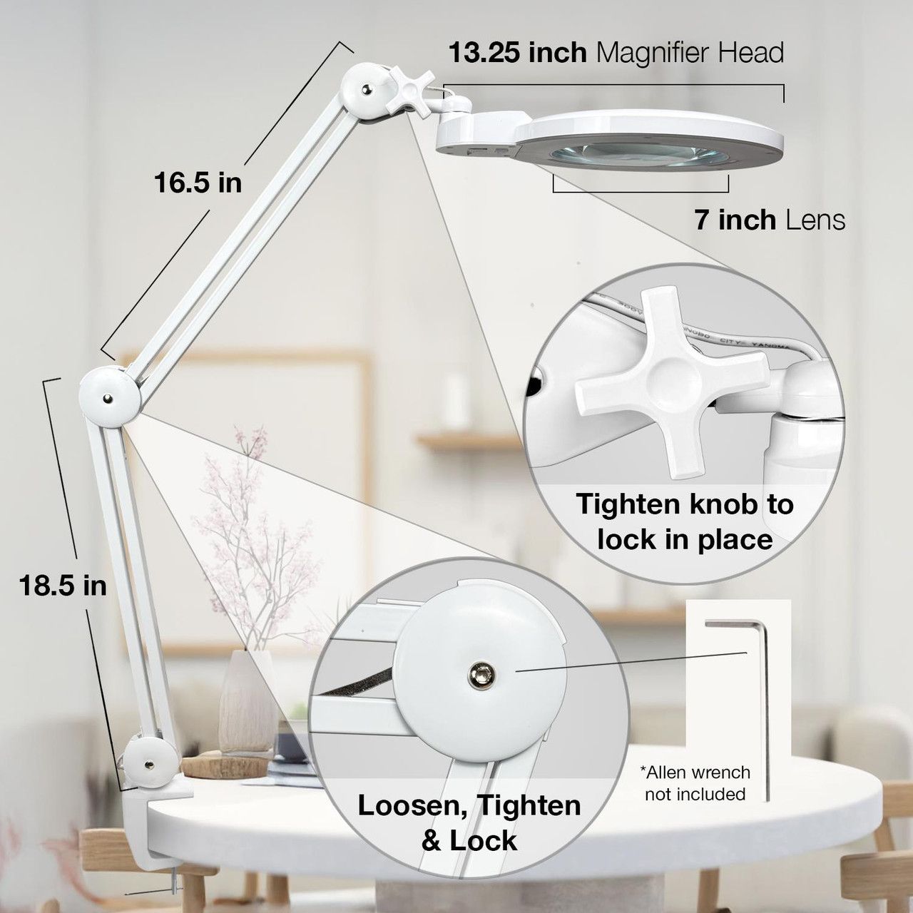 Led Desktop Mount  Magnifier _0