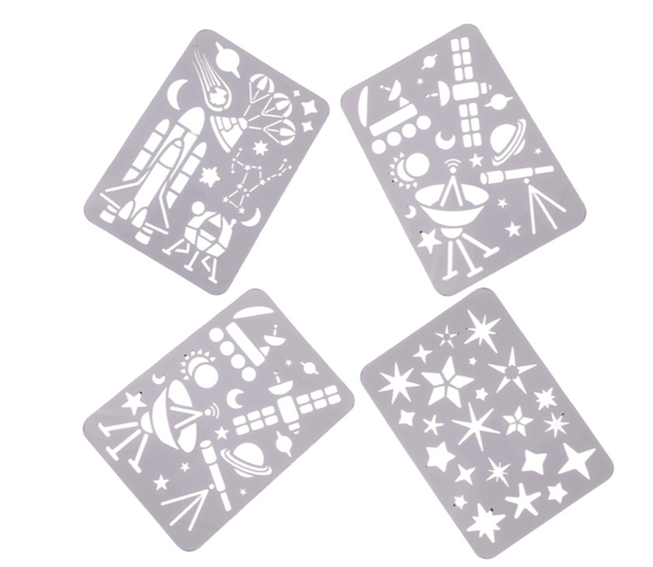 A4 Space Exploration Stencils (4pcs)_0