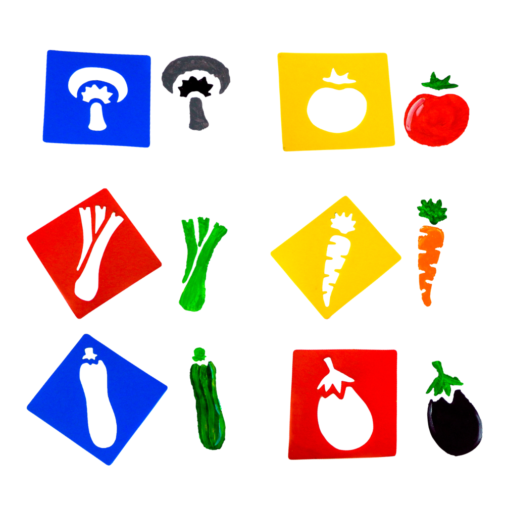 Stencils - Vegetables (6 pack)_0