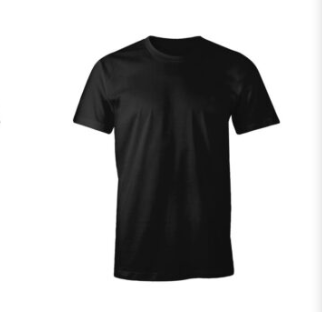 Polyester Black T-shirts - Set Of 2_0