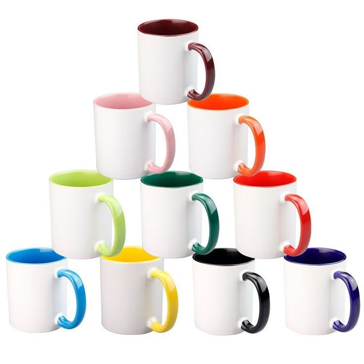 2 Toned Mugs = Set Of 5_0