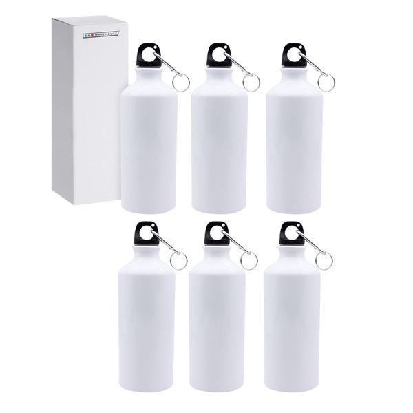600ml White Aluminium Water Bottle_2