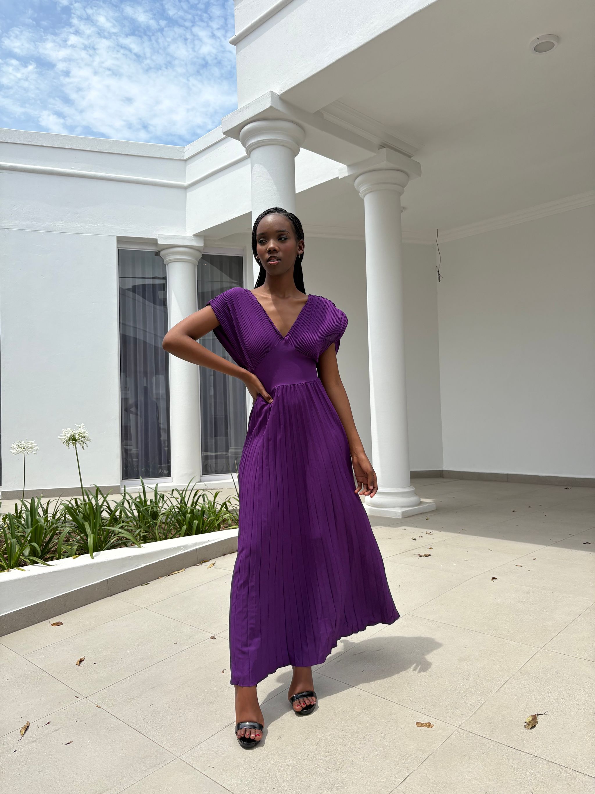 Opulence chic pleat maxi_0