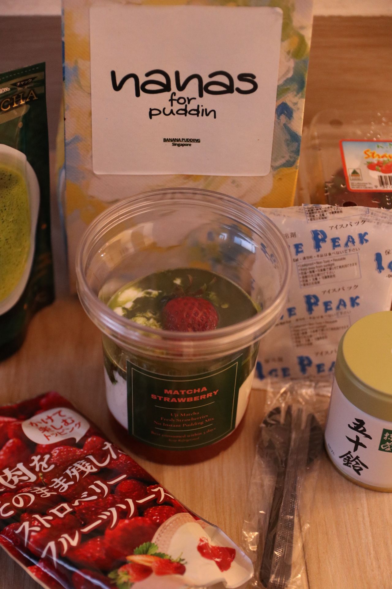 Matcha Strawberry Pudding_4