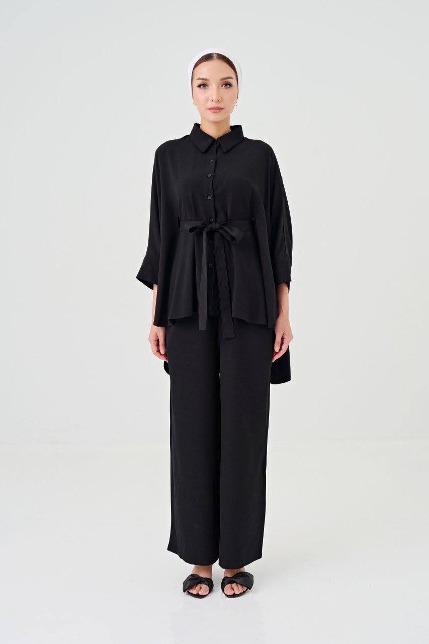 (Pre-order) She Dazzle Lea Caftan Pants set - Black_0