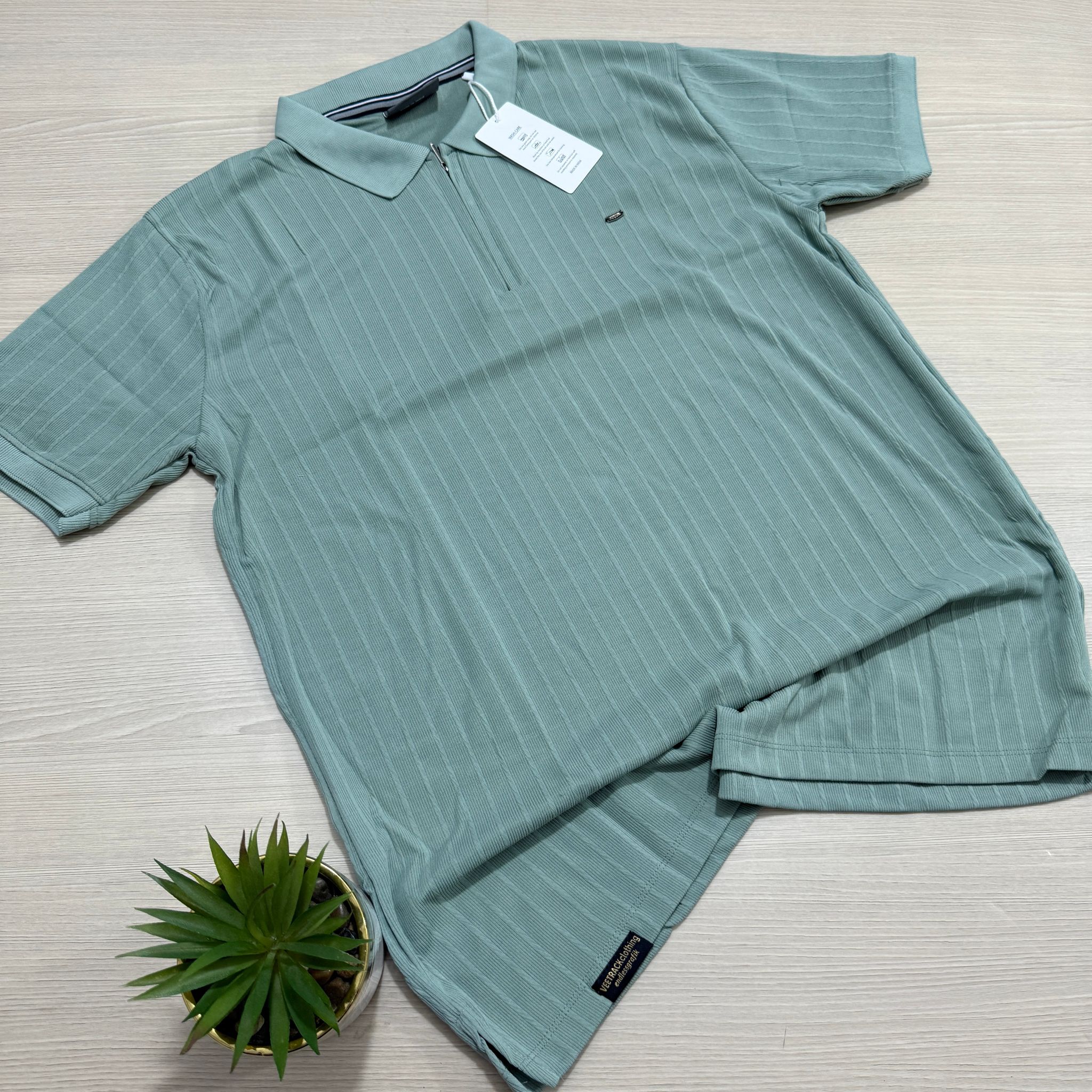 VEE TRACK ZIP COLLAR SET - MINT GREEN_0