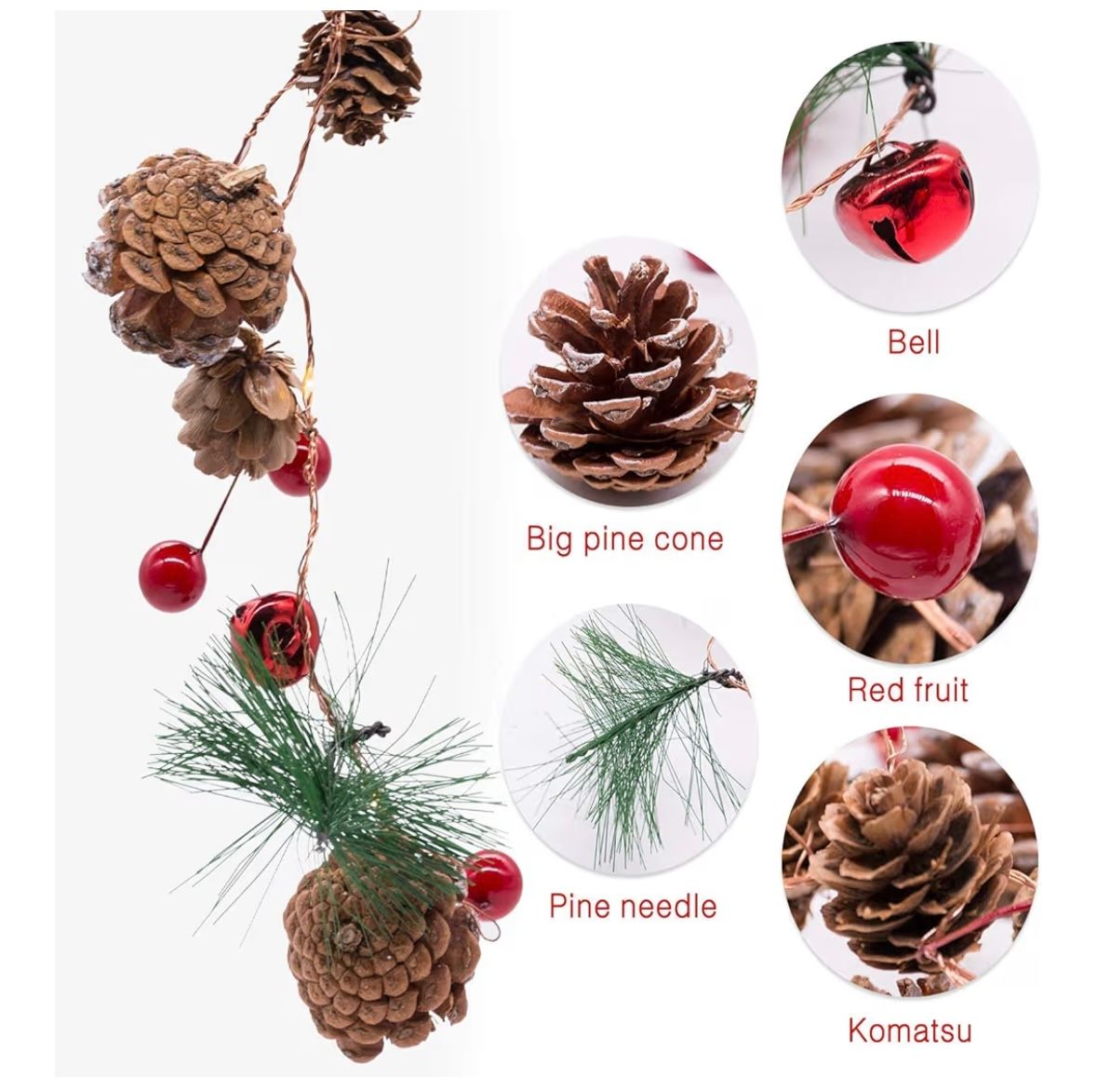 Lights Pinecone Red Berry Bell_1