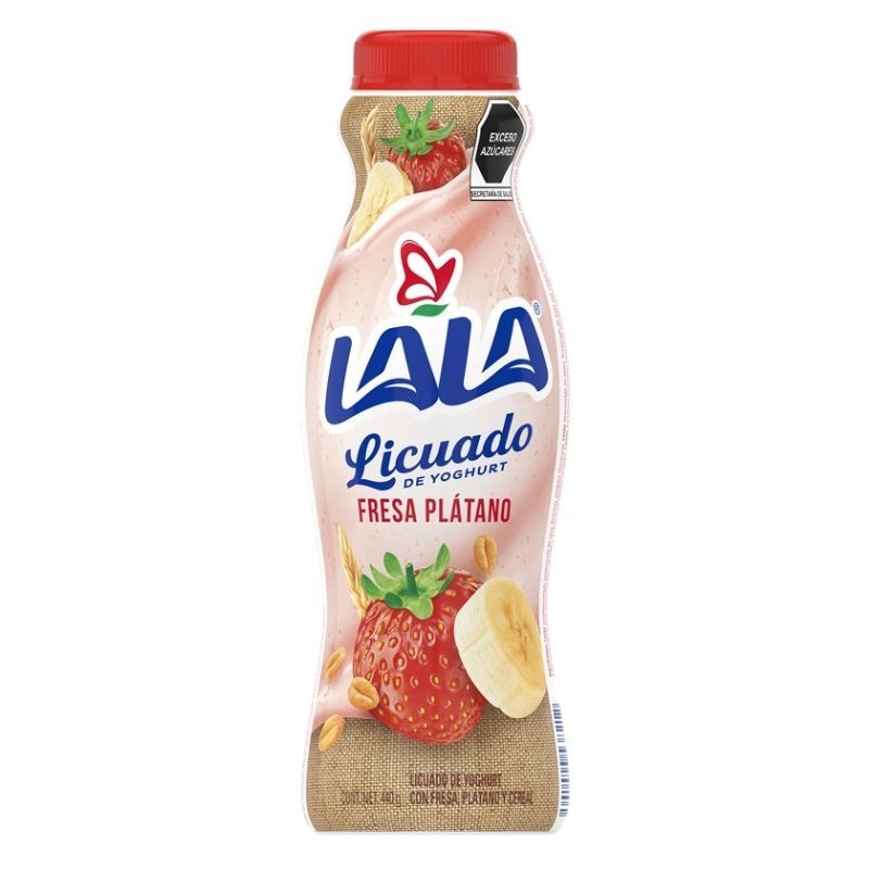 Licuado de Yogurt Lala con Fresa, Plátano y Cereal 440g_0