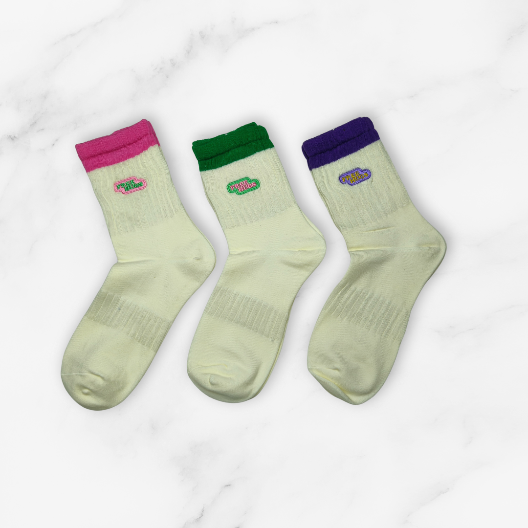 [10232] - 2–3 Pairs Women’s High-Cut Cotton Socks – Breathable, Minimal & Sweat-Absorbing _7
