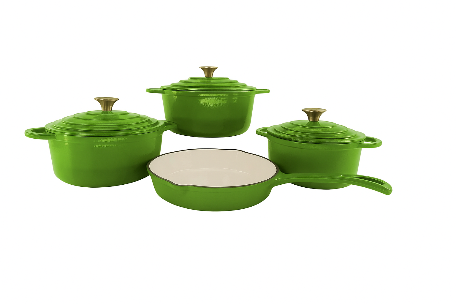 7 Piece Cast Iron Dutch Oven Cookware Pot & Stout Pan_4