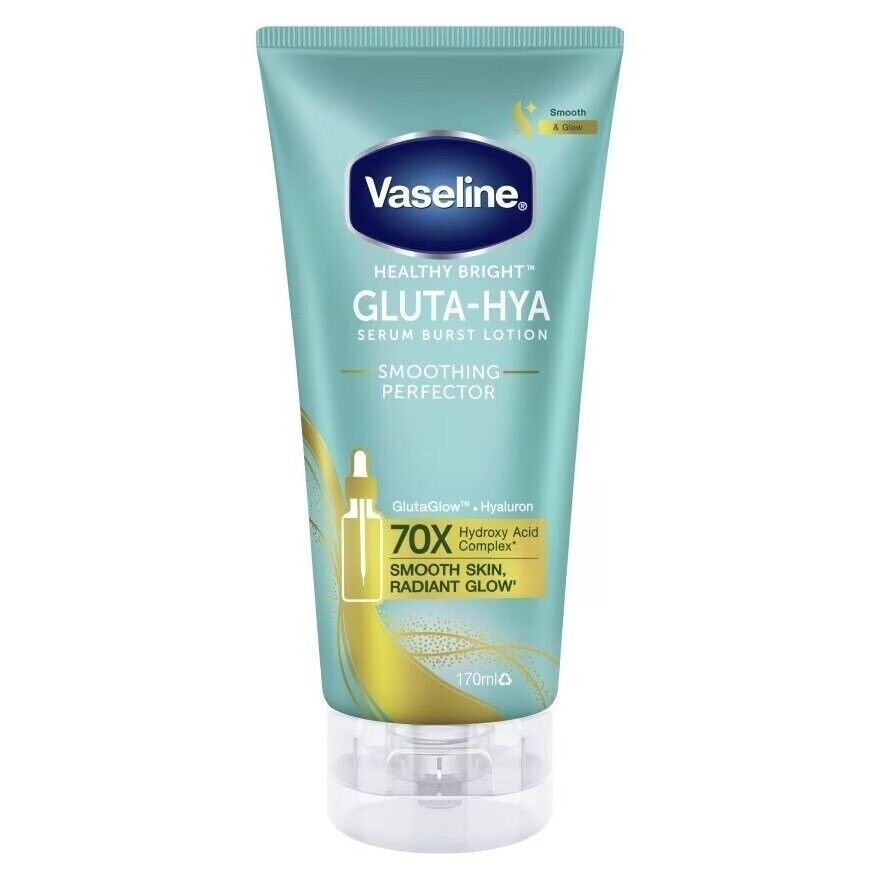 VASELINE HEALTHY BRIGHT GLUTA-HYA SERUM BURST LOTION SMOOTHING PERFECTOR 300 ml فازلين هيلثي برايت سيروم سموثنك بيرفيكتور  مرطب للجسم_0