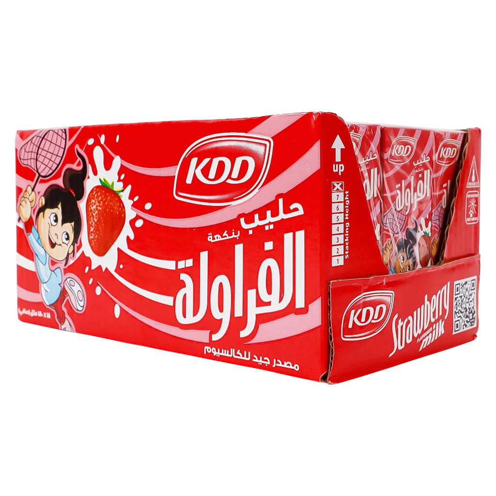 KDD STRAWBERRY MILK 18*180ML_0