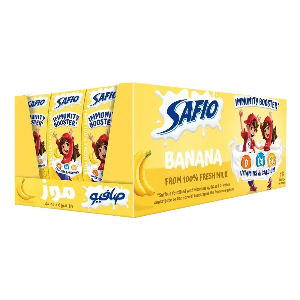 SAFIO BANANA MILK 18*200ML_0