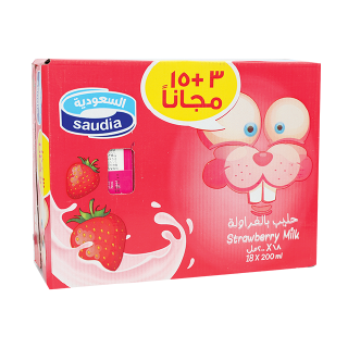 SAUDIA STRAWBERRY MILK (S) 18*200ML_0