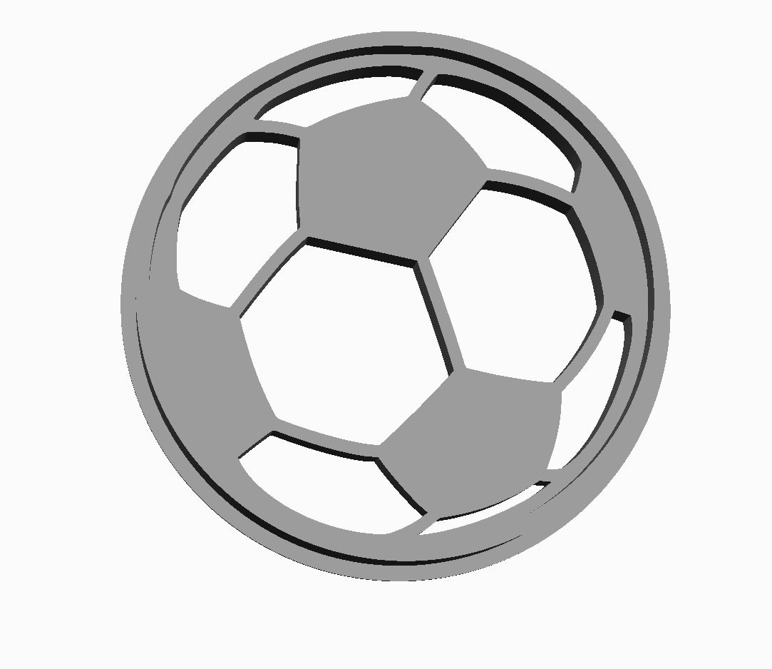 Soccer ball with detail Cookie Cutter  _0