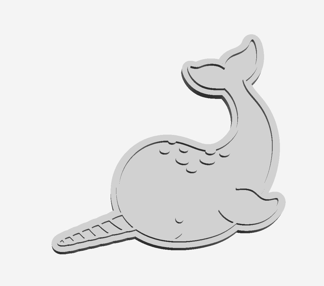 Narwahl 2 in 1  Cookie Cutter_1