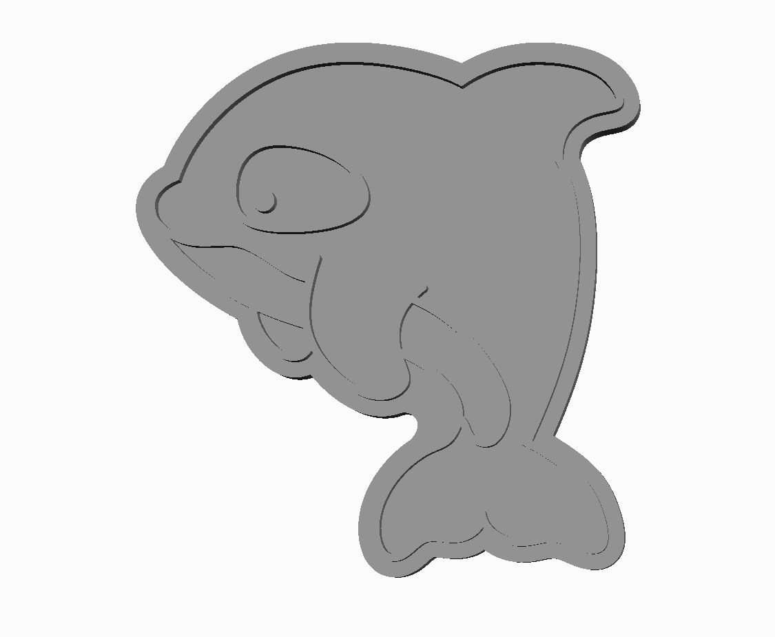 Orca with detail Cookie Cutter  _0
