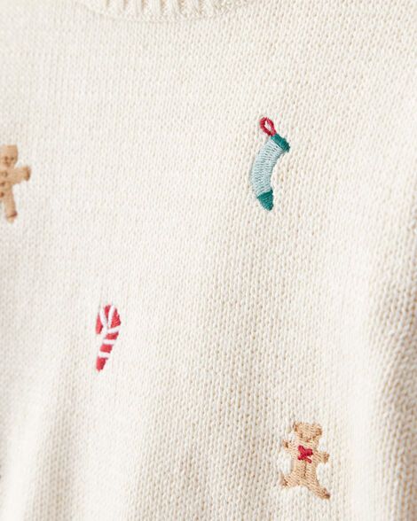 Baby Holiday Print Long-Sleeve Sweater & Pant Set _1