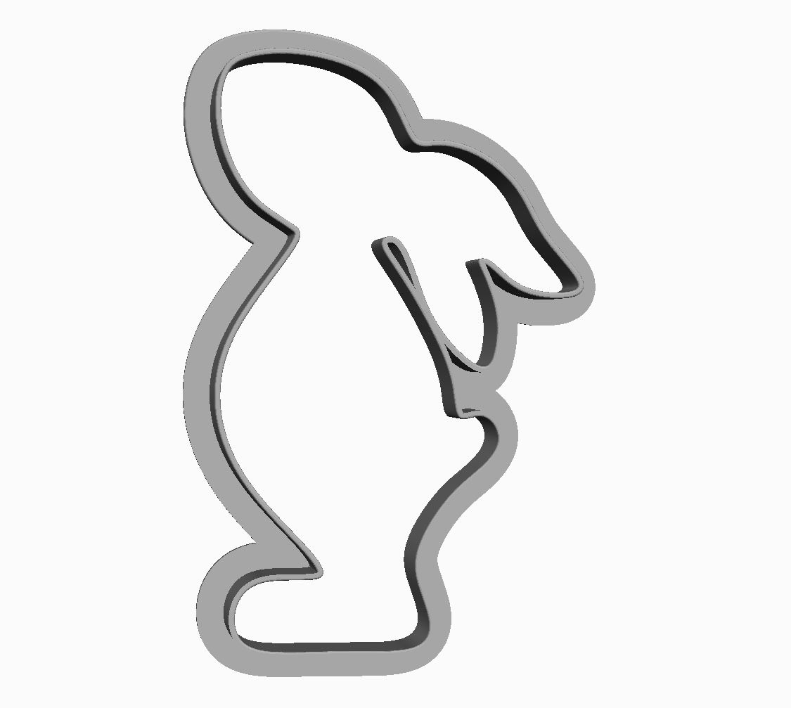 He Rabbit outline Cookie Cutter      _0