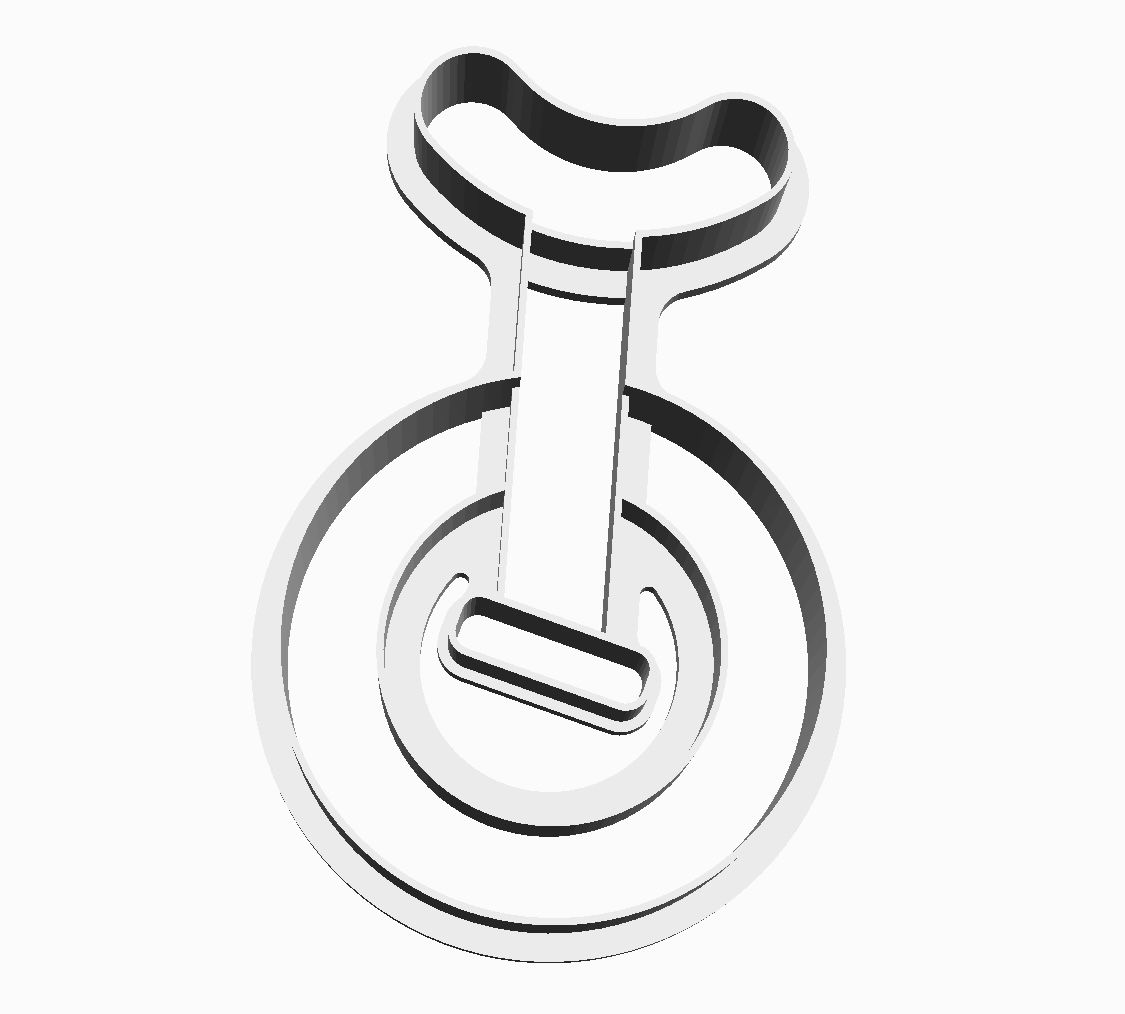 Unicycle outline Cookie Cutter             _0